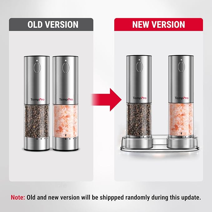 TempPro 100ml Electric Salt and Pepper Grinder Set Rechargeable, Automatic - Image 8