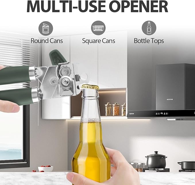 Safring Can Opener Manual, Heavy Duty Handheld Strong Can Opener - Image 5