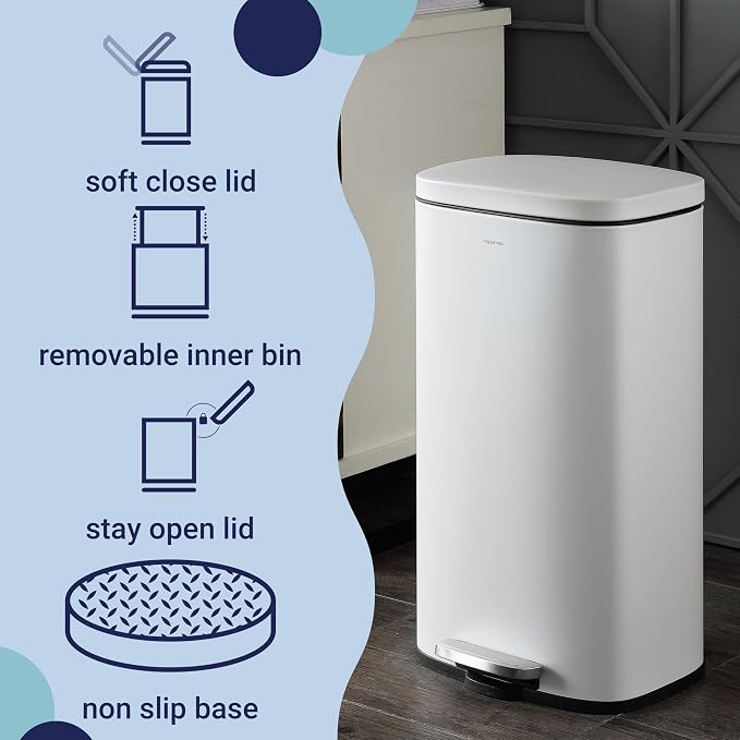 happimess HPM1011C Curtis 8-Gallon Step-Open Trash Can - Image 3