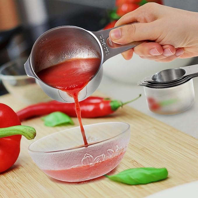 Measuring Cups Stainless Steel 7 Piece Stackable Set - Image 5