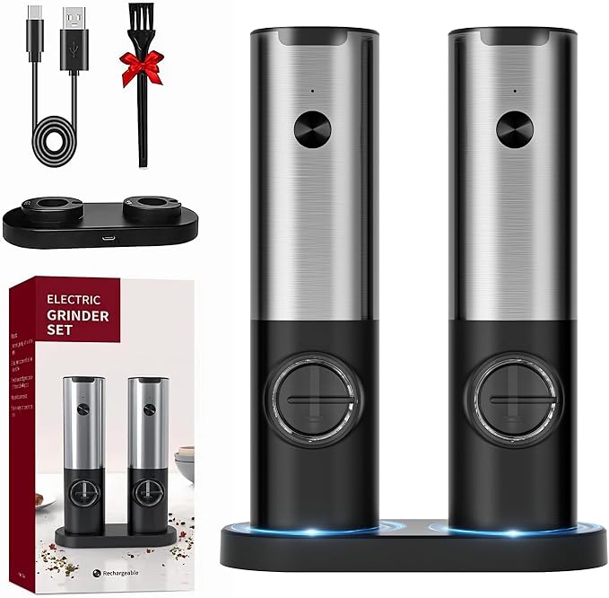 Electric Salt & Pepper Grinder Set by Unknown