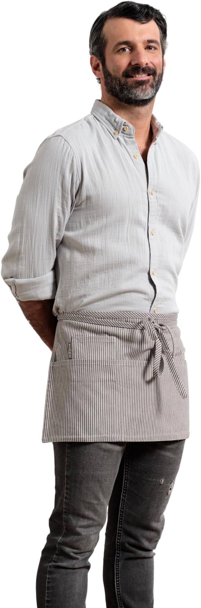 MEEMA Chef Waist Apron Cotton Fabric |Washable & Breathable Waitress & Server - Image 2