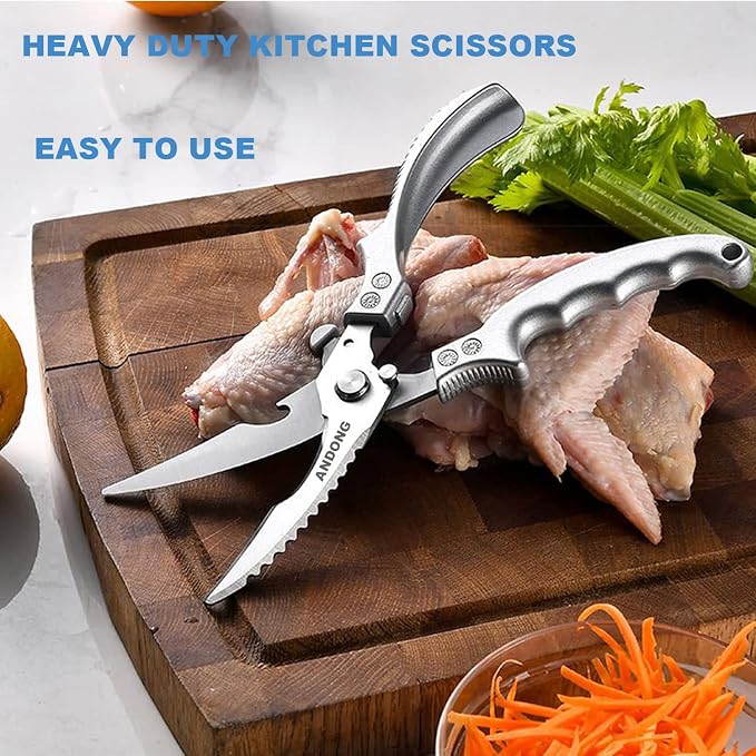 ANDONG Heavy Duty Professional Poultry Shears -Stainless Steel Kitchen & Meat - Image 7