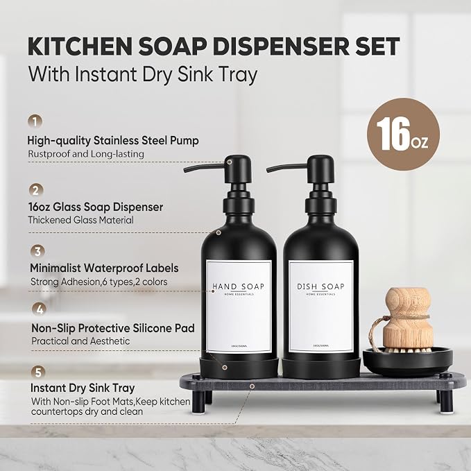 Kitchen Soap Dispenser Set - Image 3