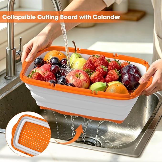 Gintan Camping Cutting Board, 9-in-1 Collapsible Chopping Board - Image 4