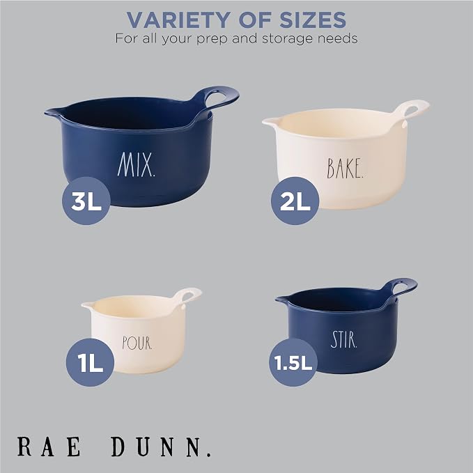 Rae Dunn Non-Slip Mixing Bowls - Image 3