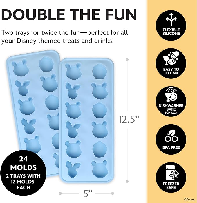 Disney Pooh Silicone Ice Cube Tray – 2 Pack Ice Trays - Image 6