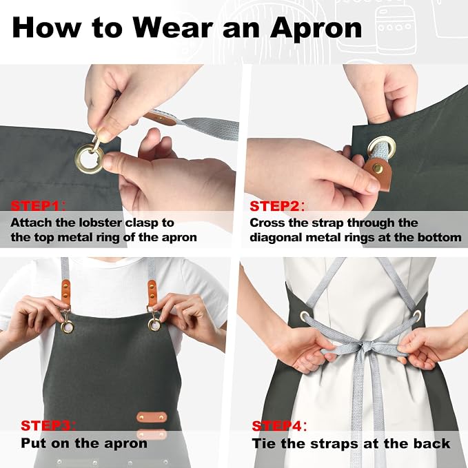 BeLuyi chef apron bib tool apron - Image 5