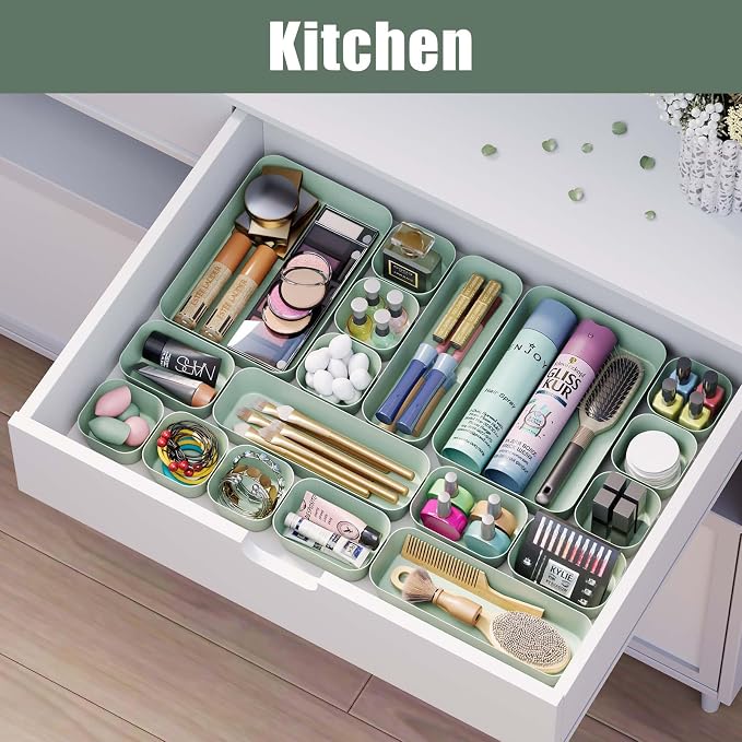 Plastic Drawer Organizers, Bathroom and Vanity Organizer Plastic Tray, Makeup - Image 5