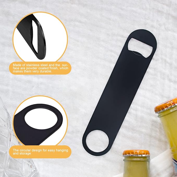 KTOJOY 4 PACK Stainless Steel Flat Bottle Opener, Beer Bottle Opener, - Image 2