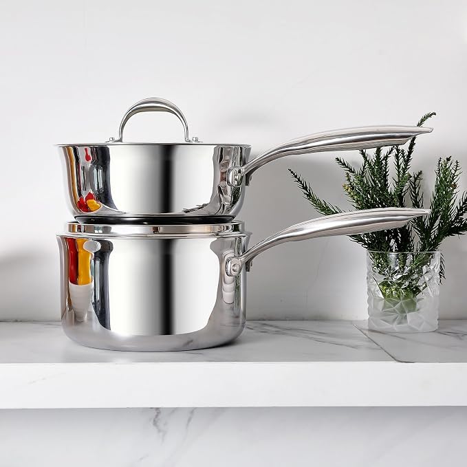KEAWELL K3 Premium 3-Quart Tri-Ply Stainless Steel Saucepan - Image 4