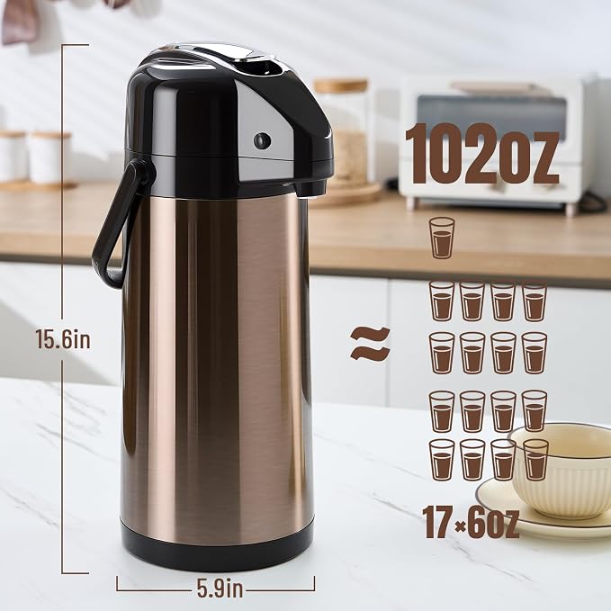 PARACITY Upgraded Airpot Coffee Carafe - Image 3