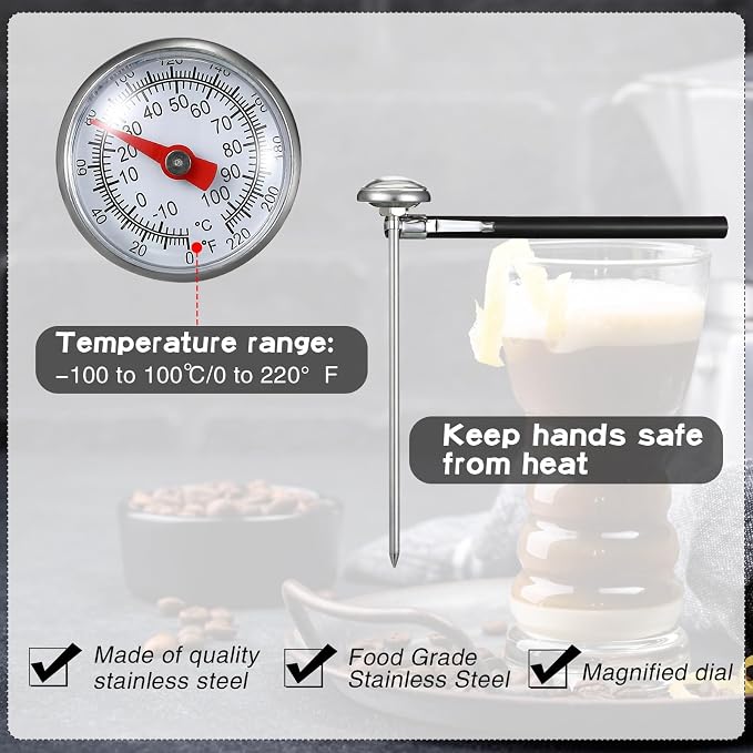 Xuhal 6 Pcs Stainless Steel Kitchen Thermometer - Image 4