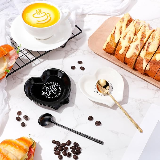 FoldTier 2 Pcs Ceramic Coffee Spoon Rest - Image 6