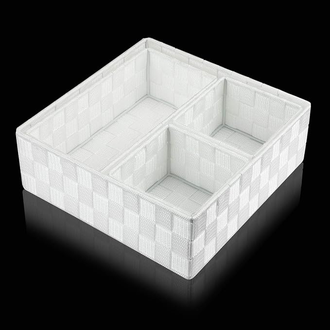 Posprica Woven Storage Box Cube Basket Bin Container Tote Organizer Divider - Image 6
