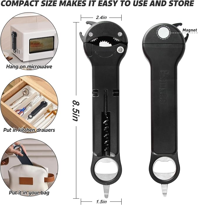 7 in 1 Jar Opener Bottle Opener and Wine Opener - Image 5