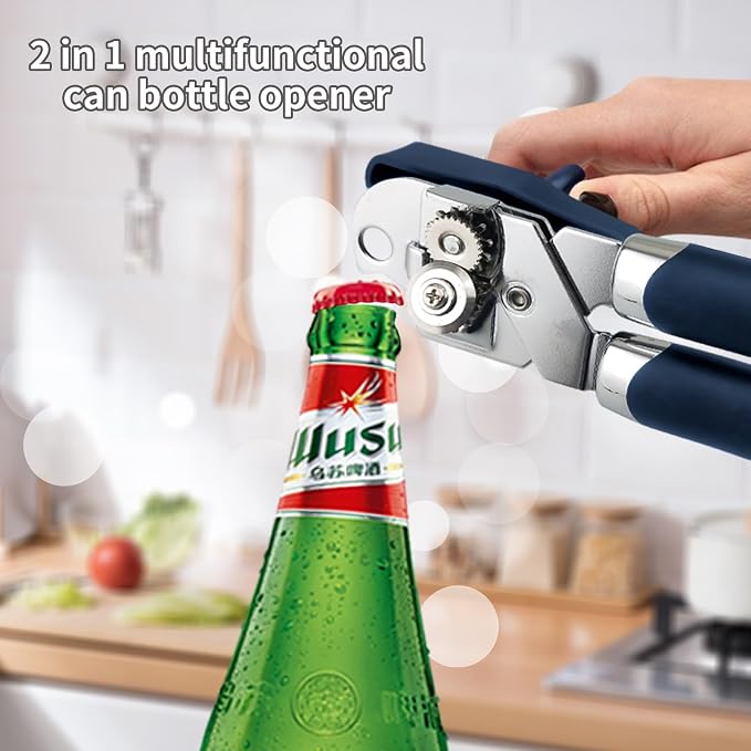 Safring Can Opener Manual, Handheld Strong Heavy Duty Stainless Steel Can Opener - Image 5