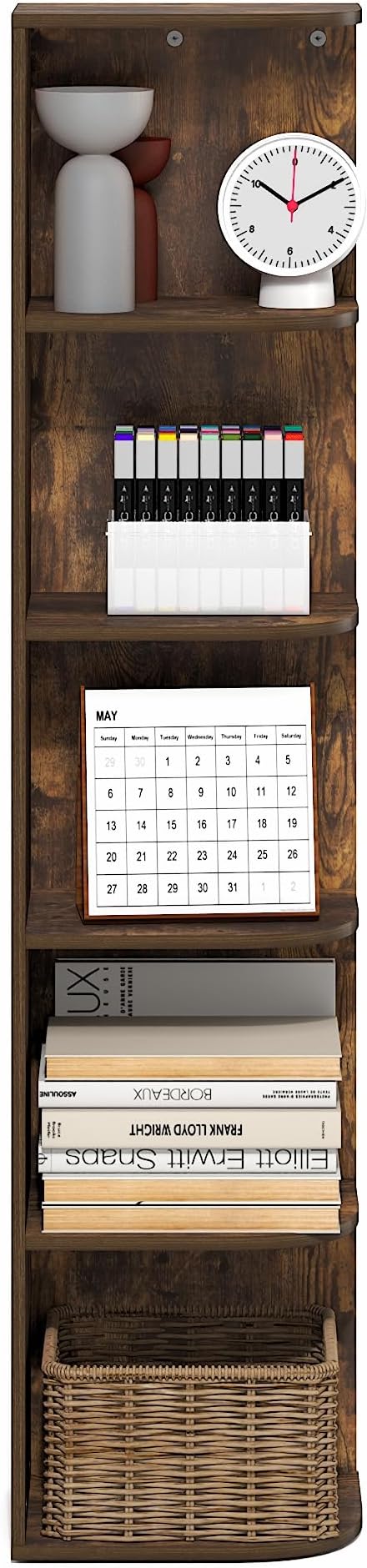 Furinno PASIR Book Shelf, 5-Tier Corner Bookshelf - Image 5