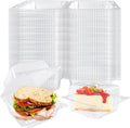 Jizvxe 300 Pcs Clear Plastic Take out Containers, Square Hinged Takeout Tray by Jizvxe