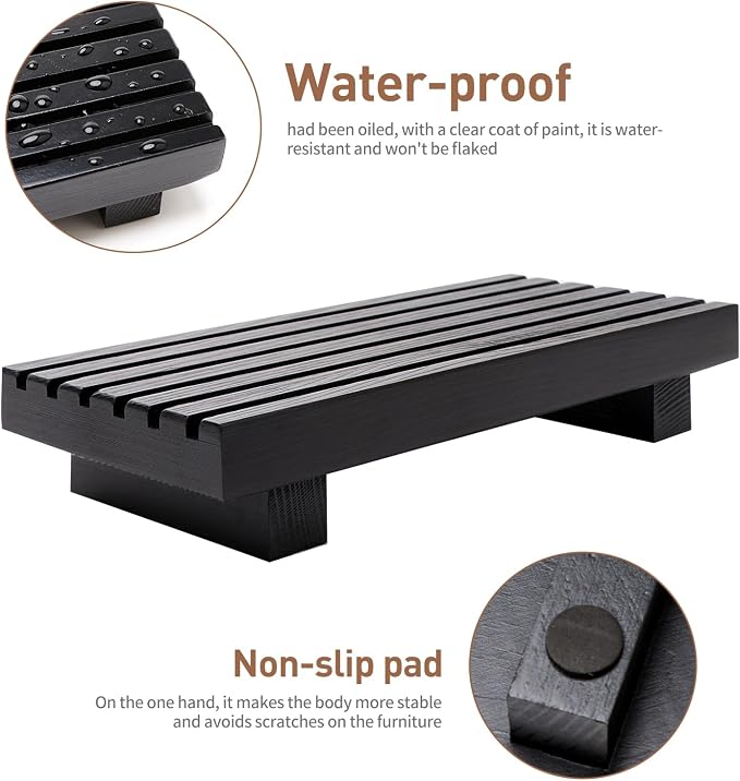 Renawe Small Black Bathroom Decor Tray - Image 5