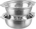 Extra Large 5.5QT Stainless Steel Colander, Large Capacity Rice Colander by POPGRADE