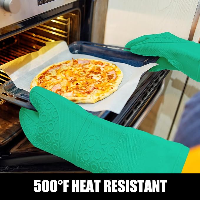 Rorecay 6pcs Oven Mitts and Pot Holders Sets Heat Resistant 500 Degrees - Image 4
