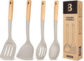 Silicone Cooking Utensils Set, Perfectly Angled by BADIANO