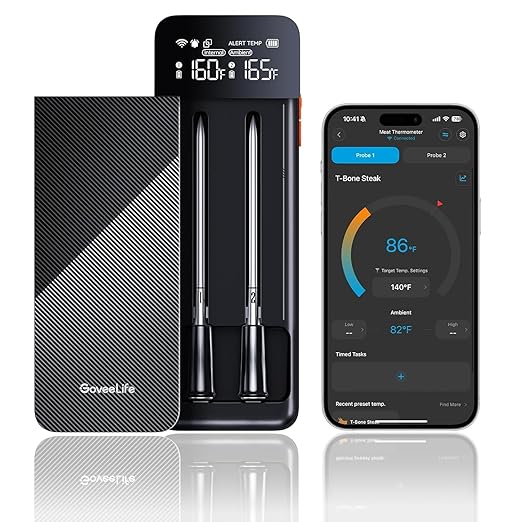 GoveeLife Smart Wireless Meat Thermometer 2 Probes by GoveeLife