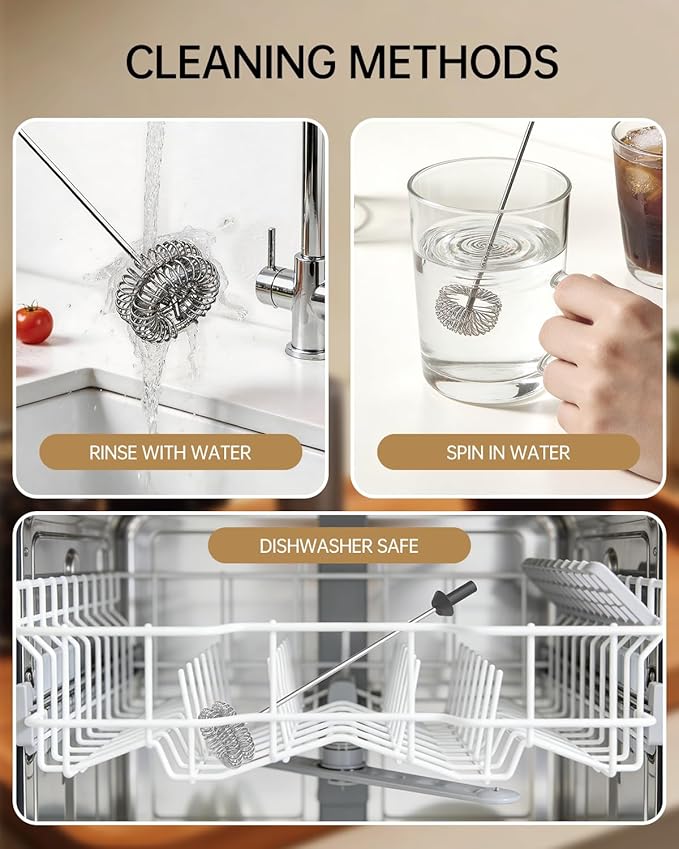 CIRCLE JOY Rechargeable Milk Frother Hanheld - Image 5