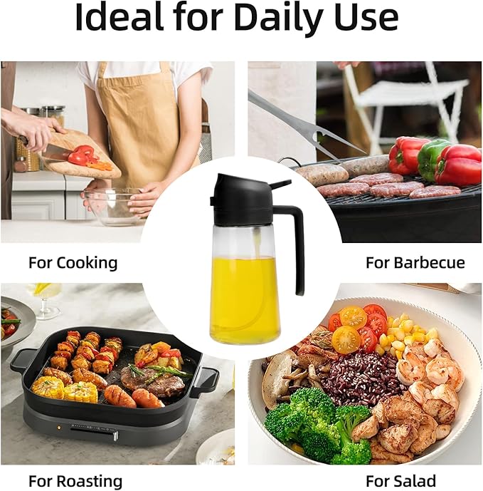 Aovdy 16oz/470ml Glass Olive Oil Sprayer - Image 4