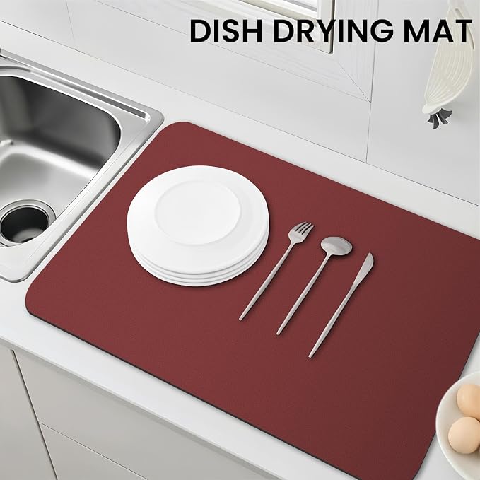 WISELIFE Dish Drying Mat Super Absorbent Drying Mat Large Dish Drying Mats - Image 7