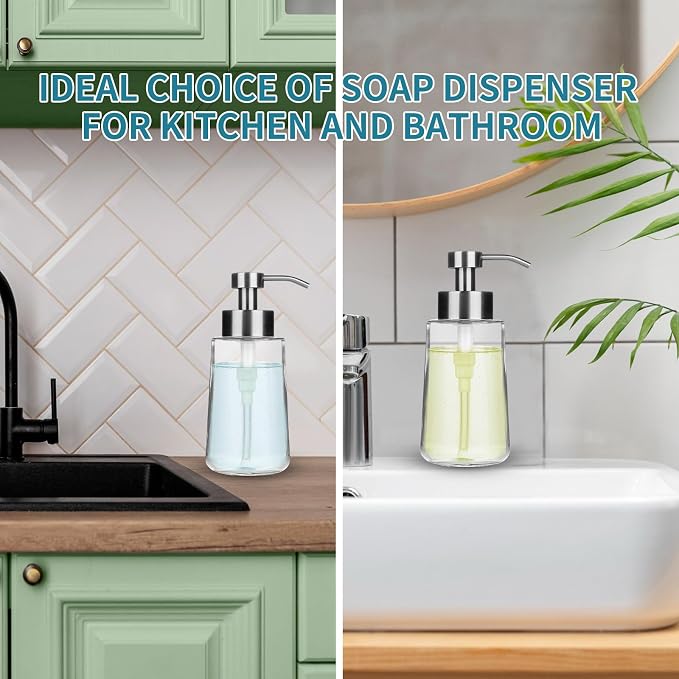 Soap Dispenser, Glass Hand Soap Dispenser - Image 5