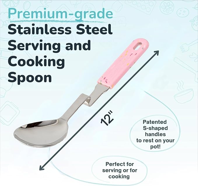 Souper Cubes + Lori Greiner No Mess Stainless Steel Cooking Spoon - Image 2