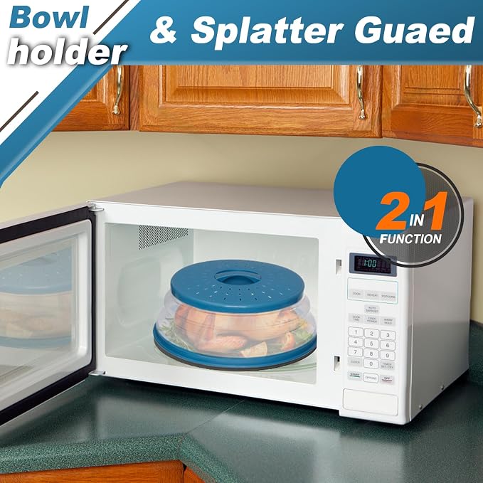 2 in 1, WENWELL Microwave Splatter Cover - Image 3