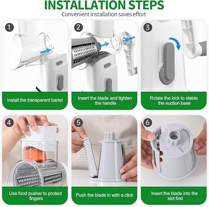 Ourokhome Rotary Cheese Grater Cheese Shredder - Image 8