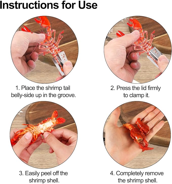 4pcs Crawfish Peeler Tool, Hollow Design Stainless Steel Shrimp & Crayfish - Image 5