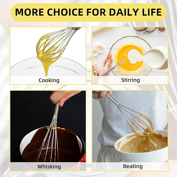 Baderke 30 Pcs Mini Whisk Bulk Small Whisks - Image 7