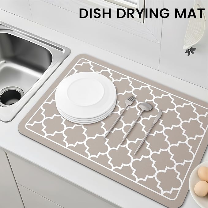WISELIFE Dish Drying Mat Super Absorbent Drying Mat Large Dish Drying Mats - Image 7