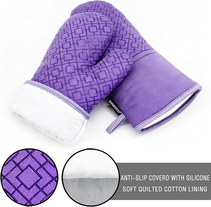 Oven Mitts and Pot Holders Sets 6pcs, Kitchen Oven Glove, High Heat Resistant - Image 3