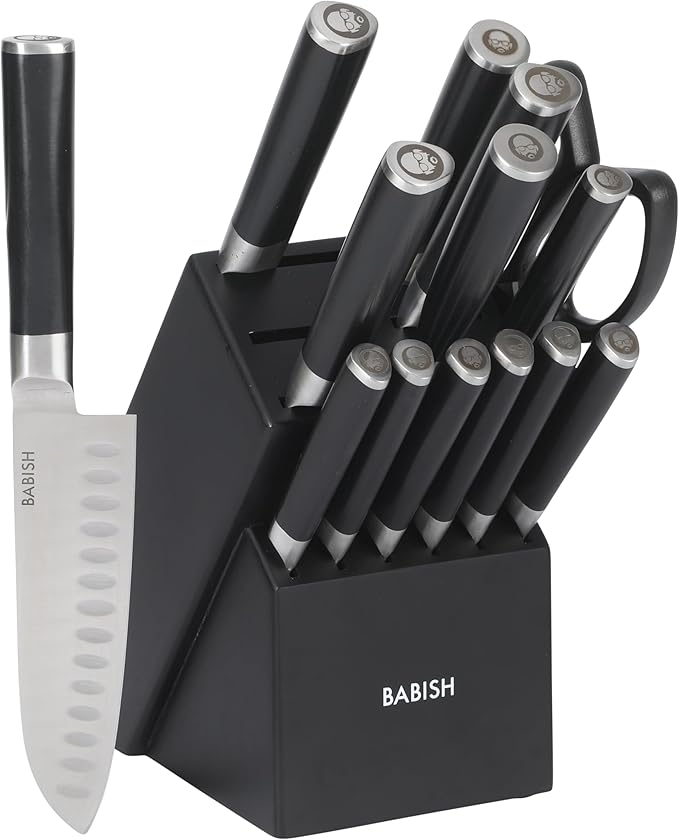 Babish High-Carbon 1.4116 German Steel 15 Piece Full Tang Forged Cutlery by Babish