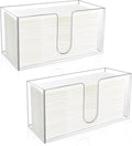 2 Pack Acrylic Paper Towel Holder, Countertop Napkin Dispenser by CDIVEFTN