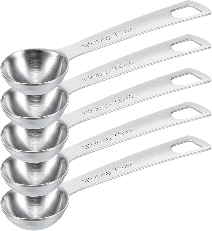 5 PCS Measuring Spoons Tablespoon Measuring Spoon 1/2 tbsp Stainless Steel by Lusofie