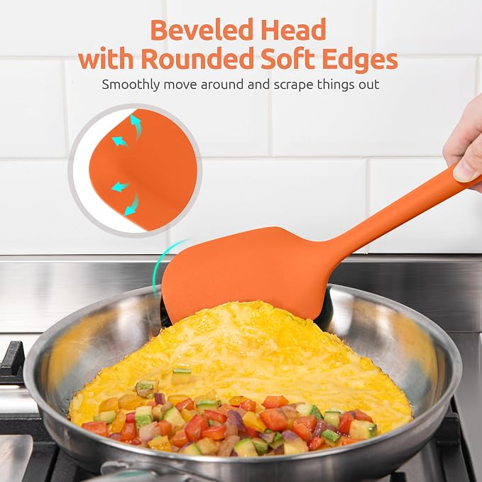 Silicone Kitchen Cooking Utensil Set: U-Taste 600ºF Heat Resistant 13.6in Extra - Image 8