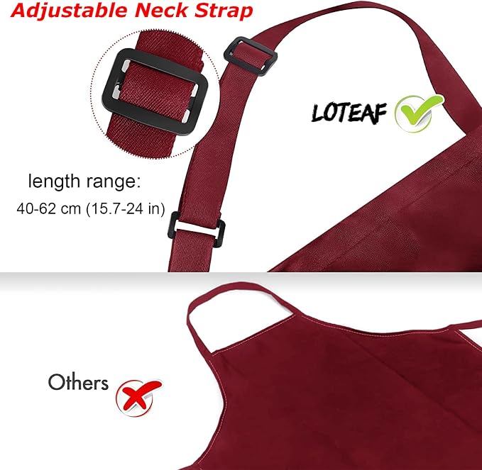 4 Packs Chef Apron, Waterproof Apron, Adjustable Aprons - Image 5