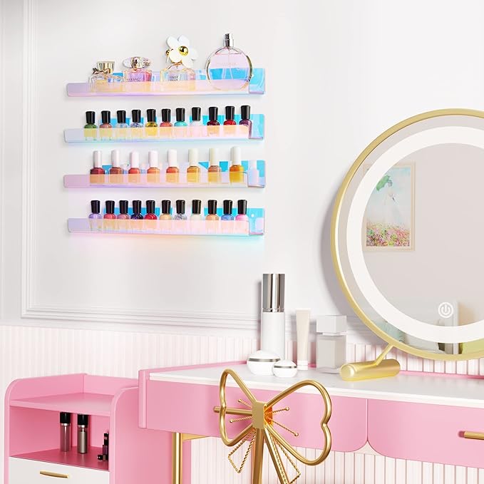upsimples Acrylic Shelves for Wall Decor, Nail Polish, Wall Organizer for - Image 7
