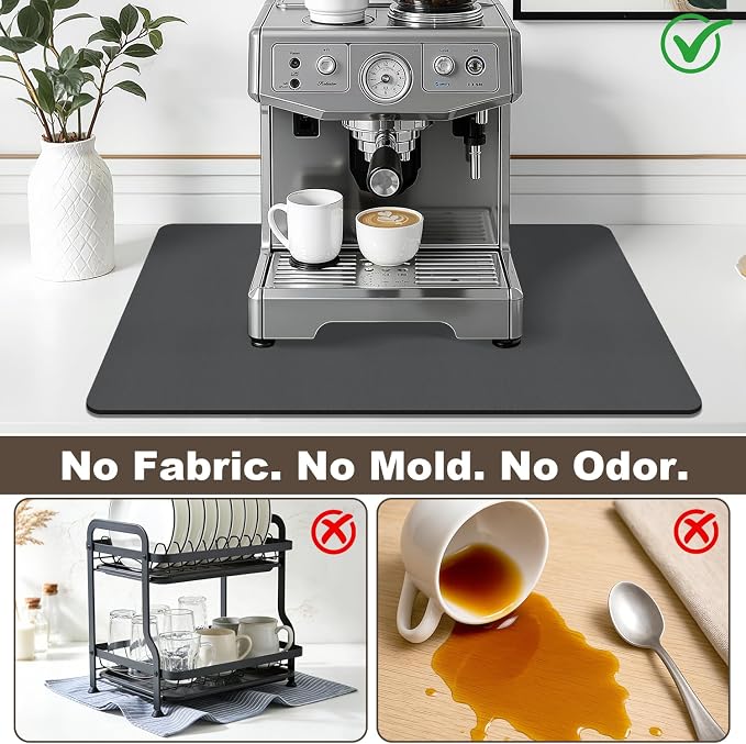 Coffee Mat, Absorbent Dish Drying Mat - Image 4
