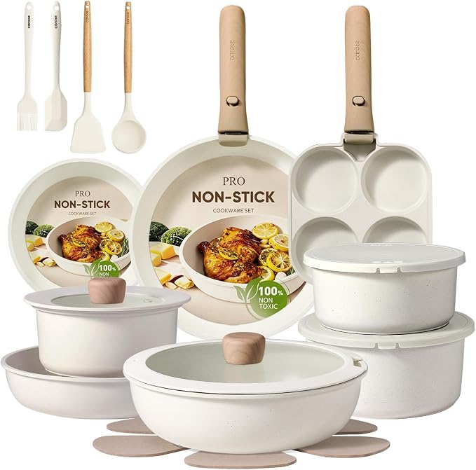 CAROTE Pots and Pans Set Non Stick, Cookware Sets, Kitchen Set, by CAROTE