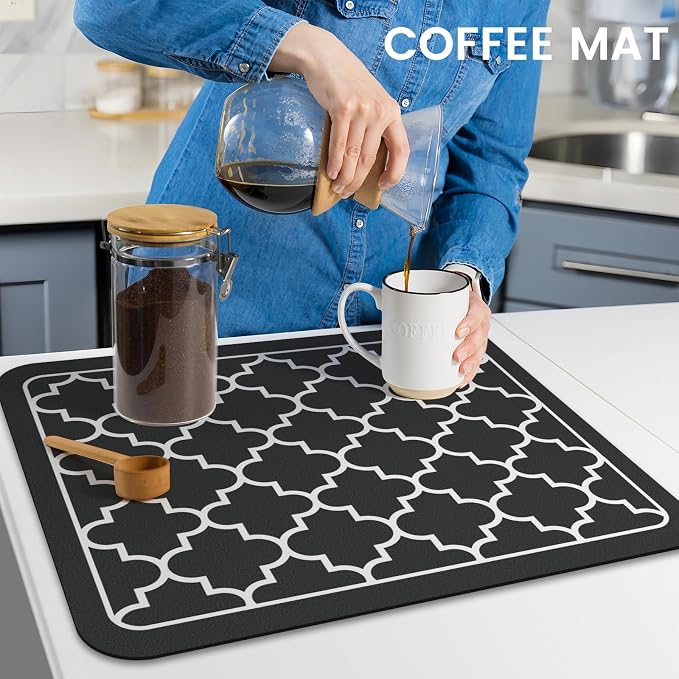 WISELIFE Dish Drying Mat Super Absorbent Drying Mat Large Dish Drying Mats - Image 7