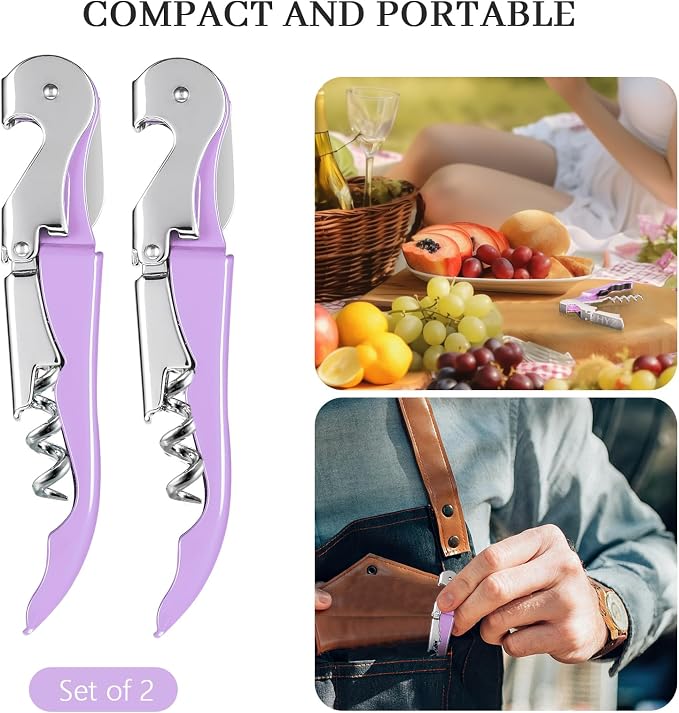 HYZ 2-Pack Wine Opener Waiter Corkscrew, Professional Wine Key - Image 7