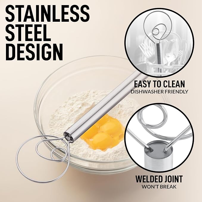 Zulay Kitchen 13-Inch Danish Dough Whisk - Image 7